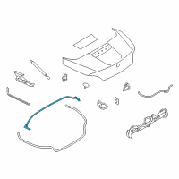 OEM 2012 BMW Z4 Sealing, Folding Top Flap Diagram - 51-76-7-191-265