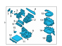 OEM 2022 Hyundai Santa Fe Blower Unit Diagram - 97100-S2EA0