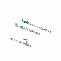 OEM Hyundai Sonata Boot Kit-Front Axle Wheel Side Diagram - 49509-09800