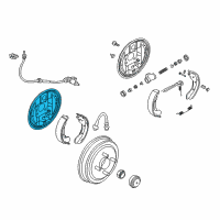 OEM 2011 Chevrolet Aveo Backing Plate Diagram - 96574701