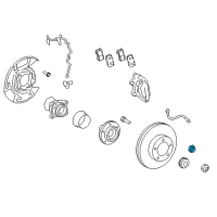 OEM 2010 Toyota Tundra Adjust Nut Diagram - 43525-0C010