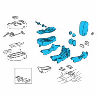 OEM 2000 Ford Taurus Console Diagram - 1F1Z54600A50ABB