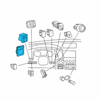 OEM Toyota Tundra Mirror Switch Diagram - 84870-08010