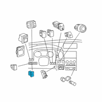 OEM 2022 Toyota Sequoia Hazard Switch Diagram - 84332-0C020