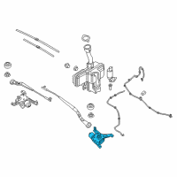 OEM 2021 BMW i3 Windshield Wiper Motor Left Diagram - 61-61-7-359-449