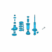 OEM 2007 Honda Ridgeline Shock Absorber Assembly, Right Rear Diagram - 52610-SJC-A03