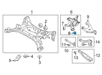 OEM Toyota Steering Knuckle Bushing Diagram - SU00308418