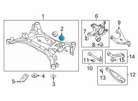 OEM 2020 Toyota 86 Suspension Crossmember Bushing Diagram - SU003-01008