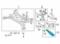 OEM Toyota GR86 Lower Control Arm Diagram - SU003-08417