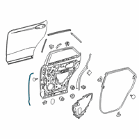 OEM 2018 Lexus RX450hL WEATHERSTRIP, Rear Door Diagram - 67895-48041