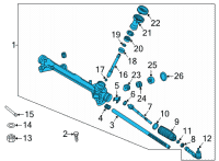 OEM 2022 Kia Niro EV GEAR ASSY-STEERING Diagram - 56500Q4100