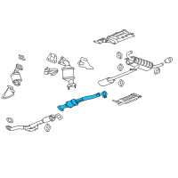 OEM 2016 Chevrolet Equinox Converter & Pipe Diagram - 25800952