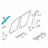 OEM 2012 Nissan Quest GARNISH Assembly-Front Pillar, LH Diagram - 76912-3WS0E