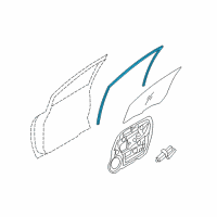 OEM 2008 Kia Rondo Run-Front Door Window Glass Diagram - 825301D000