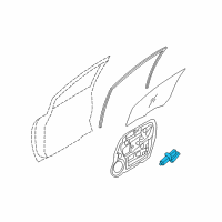 OEM Kia Rondo Motor Assembly-Power Window Regulator Diagram - 824501D000