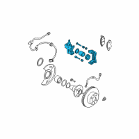 OEM 2003 Nissan Sentra CALIPER Assembly-Front LH, W/O Pads Or SHIMS Diagram - 41011-4Z300