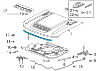 OEM 2022 Chevrolet Silverado 3500 HD Front Weatherstrip Diagram - 84050196