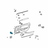 OEM 2004 Lexus SC430 Master Switch Assy, Power Window Regulator Diagram - 84040-24040