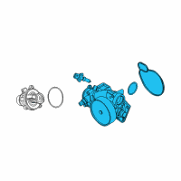 OEM 2017 BMW M6 Engine Water Pump Diagram - 11-53-7-843-738