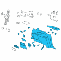 OEM GMC Acadia Limited Quarter Trim Panel Diagram - 23389786
