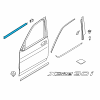 OEM 2019 BMW X4 Window Cavity Seal Front Door Left Diagram - 51-33-7-393-417