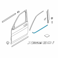 OEM BMW X3 Shaft Cover Front Door Left Diagram - 51-35-7-410-015