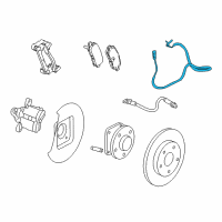 OEM 2011 Buick Regal Rear Speed Sensor Diagram - 13317205