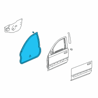 OEM 2006 Honda CR-V Weatherstrip, L. FR. Door Diagram - 72350-SCA-E01