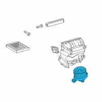 OEM 2014 Toyota Prius V Fan & Motor Diagram - 87103-02210