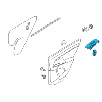 OEM 2012 Kia Sportage Rear Power Window Sub Right Switch Assembly Diagram - 935803W900GAH