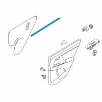 OEM 2015 Kia Sportage WEATHERSTRIP-Rear Door Belt Inside Diagram - 832313W000