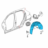 OEM 2019 Chevrolet Equinox Wheelhouse Liner Diagram - 84364224