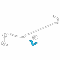 OEM Chevrolet Malibu Limited Stabilizer Bar Bracket Diagram - 13281786