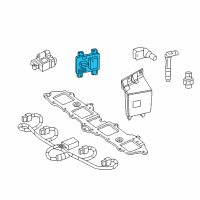 OEM 2007 Chevrolet Silverado 1500 Classic Powertrain Control Interface Module Assembly Diagram - 19117214