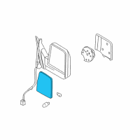 OEM 2003 Lincoln Aviator Mirror Glass Diagram - 2C5Z-17K707-AA