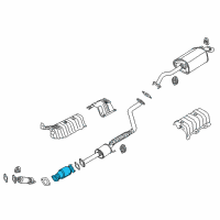 OEM 2013 Hyundai Elantra GT Catalytic Converter Assembly Diagram - 28950-2E100