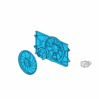 OEM Chevrolet Cobalt Fan Shroud Diagram - 15849644