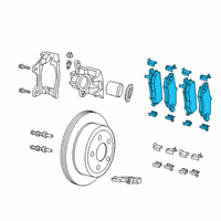 OEM 2022 Jeep Gladiator REAR DISC BRAKE Diagram - 68376749AE