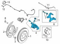 OEM 2021 Ford F-150 KIT - BRAKE CALIPER ATTACHMENT Diagram - ML3Z-2386-A