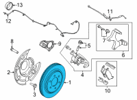 OEM 2022 Ford F-150 ROTOR ASY - BRAKE Diagram - ML3Z-2C026-B