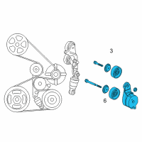 OEM 2012 Honda Odyssey Tensioner Assy., Auto Diagram - 31170-RV0-A01