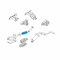 OEM 2000 Nissan Xterra Three Way Catalytic Converter Diagram - 20802-3S525