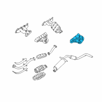 OEM 1998 Nissan Frontier Cover-Exhaust Manifold Diagram - 16590-3S605