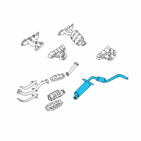 OEM 2001 Nissan Frontier Exhaust, Main Muffler Assembly Diagram - 20100-8Z400