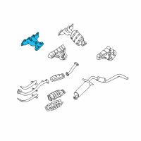 OEM 2004 Nissan Xterra Exhaust Manifold Diagram - 14004-F4505