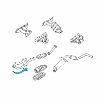 OEM 1998 Nissan Frontier INSULATOR-Heat Exhaust Tube Front Lower Diagram - 20510-8B470