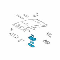 OEM 2012 Toyota Corolla Map Lamp Assembly Diagram - 81260-52030-B1