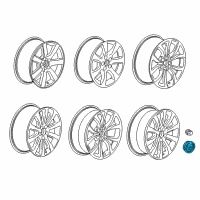 OEM Cadillac CT5 Center Cap Diagram - 23212548