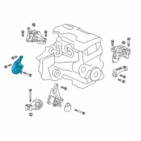 OEM 2010 Cadillac SRX Front Transmission Mount Diagram - 13227766