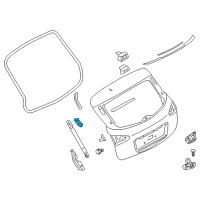 OEM 2016 Infiniti QX50 Bracket-Back Door Stay, LH Diagram - 90455-1BA4C